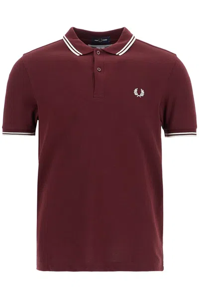 Comme Des Garçons Shirt X Fred Perry Logo-embroidered Polo Shirt In Red