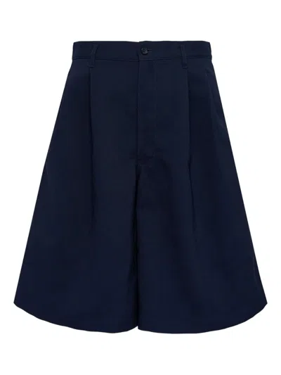 Comme Des Garçons Shirt Contrast-pocket Shorts In Blue
