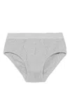 Comme Des Garçons Shirt Cotton Briefs In Grey