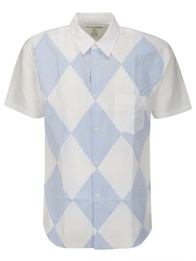 Comme Des Garçons Shirt Cotton Dobby With Dot Pattern X Cotton Dobby With In White/blue