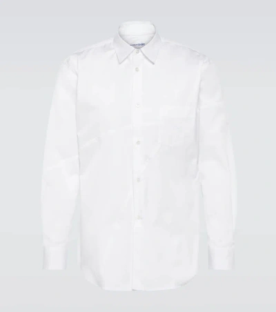 Comme Des Garçons Shirt Cotton Poplin Top In White