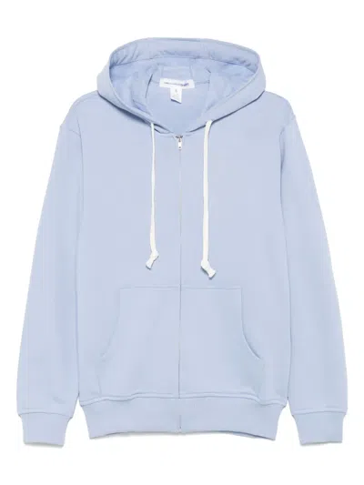 Comme Des Garçons Shirt Cotton Zip-up Hoodie In Blue