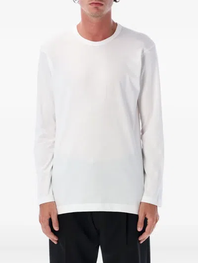 Comme Des Garçons Shirt Crew-neck Long-sleeve T-shirt In White