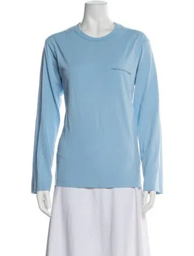 Pre-owned Comme Des Garçons Shirt Crew Neck Long Sleeve T-shirt In Blue