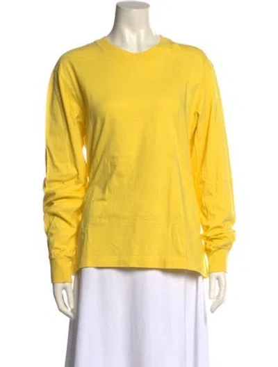 Pre-owned Comme Des Garçons Shirt Crew Neck Long Sleeve T-shirt In Yellow