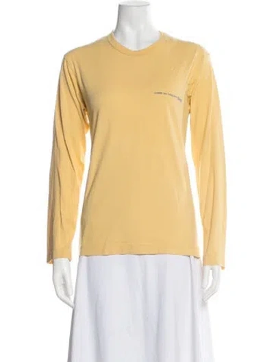 Pre-owned Comme Des Garçons Shirt Crew Neck Long Sleeve T-shirt In Yellow