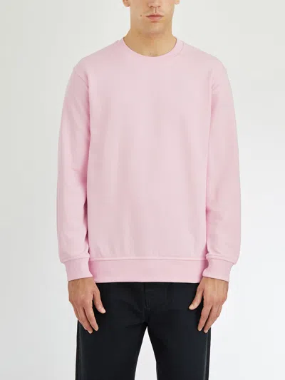 Comme Des Garçons Shirt Crew Neck Sweatshirt In Cotton In Pink