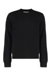 Comme Des Garçons Shirt Crew-neck Wool Sweater In Black