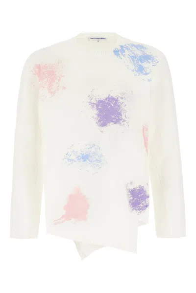 Comme Des Garçons Shirt Spray-paint Effect Sweater In Multi