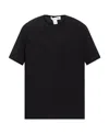 Comme Des Garçons Logo Round Collar Short-sleeved T-shirt In Black