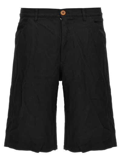 Comme Des Garçons Shirt Comme Des Garcons Shirt Crumpled Bermuda Shorts In Black