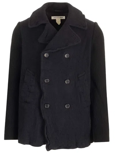 Comme Des Garçons Shirt Double-breasted Coat Jackets Blue