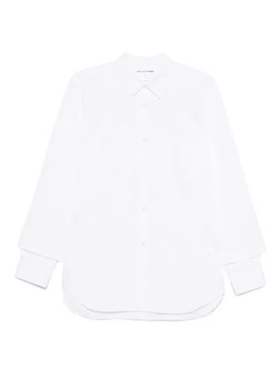 Comme Des Garçons Shirt Double-cuff Shirt In White