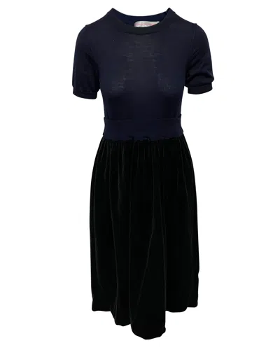 Comme Des Garçons Shirt Dress In Black Wool