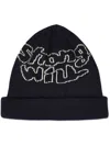 Comme Des Garçons Shirt Intarsia-knit Beanie Hat In Blau