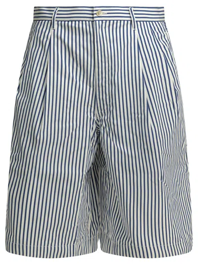 Comme Des Garçons Shirt Formal Striped Shorts In Multi
