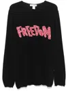 Comme Des Garçons Shirt Freedom-embroidered Sweater In Black