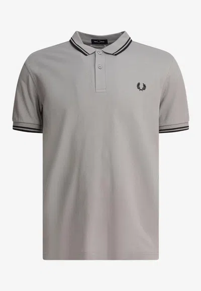 Comme Des Garçons Shirt Freedom Is Energy Print Polo T-shirt In Gray