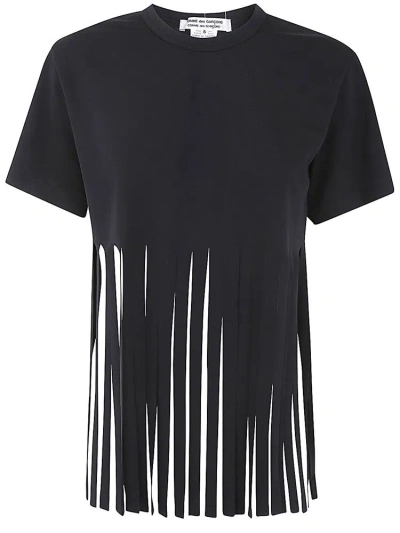 Comme Des Garçons Shirt Fringed In Black