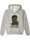 Comme Des Garçons Shirt Graphic-print Cotton Hoodie In Grey
