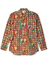 Comme Des Garçons Shirt Graphic-print Cotton Shirt In Red