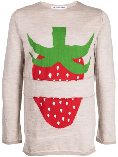 COMME DES GARÇONS SHIRT GRAPHIC-PRINT CREW-NECK SWEATSHIRT