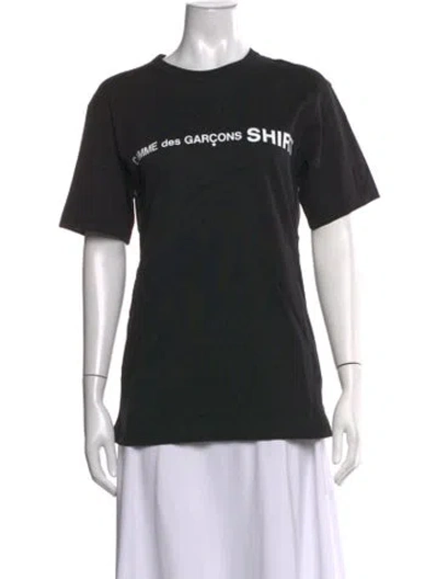 Pre-owned Comme Des Garçons Shirt Graphic Print Crew Neck T-shirt In Black