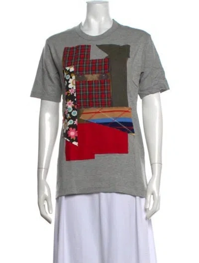 Pre-owned Comme Des Garçons Shirt Graphic Print Crew Neck T-shirt In Grey