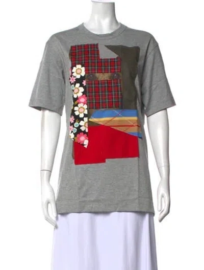 Pre-owned Comme Des Garçons Shirt Graphic Print Crew Neck T-shirt In Grey
