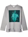 Comme Des Garçons Shirt Graphic-print Layered Jumper In Grey