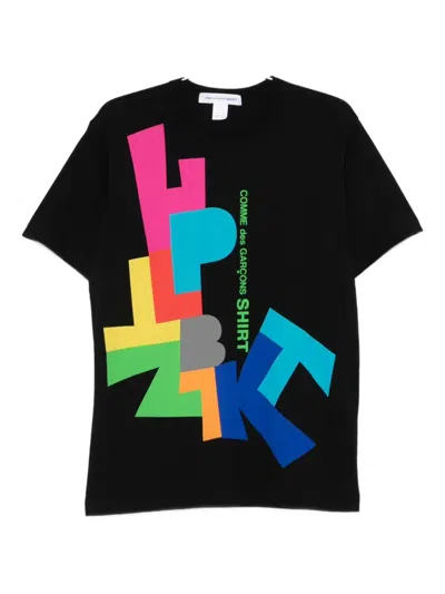 Comme Des Garçons Shirt Graphic-print T-shirt In Black