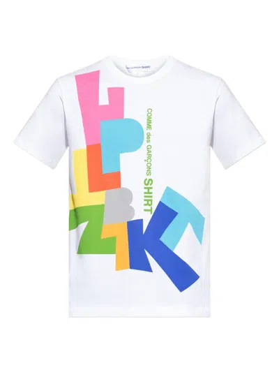Comme Des Garçons Shirt Graphic-print T-shirt In White