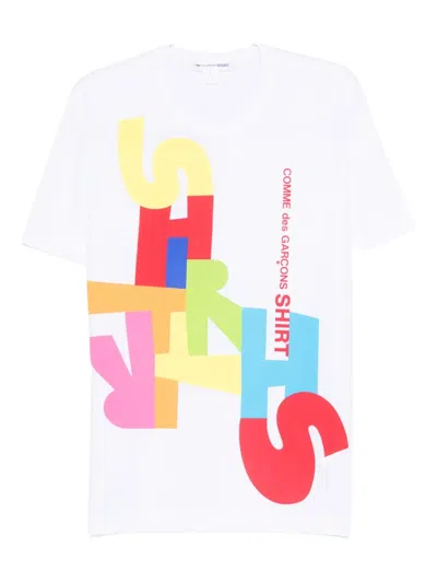 Comme Des Garçons Shirt Graphic-print T-shirt In White