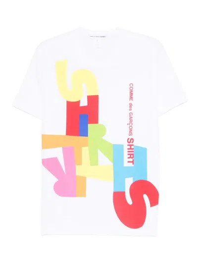 Comme Des Garçons Shirt Graphic-print T-shirt In White