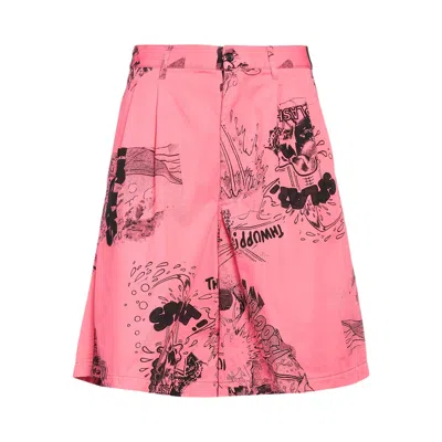 Pre-owned Comme Des Garçons Shirt Graphic Shorts 'pink' | Men's Size M