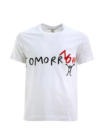 Comme Des Garçons Shirt Graphic-print T-shirt In White
