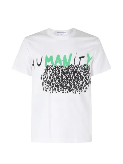 Comme Des Garçons Shirt Graphic-print T-shirt In White