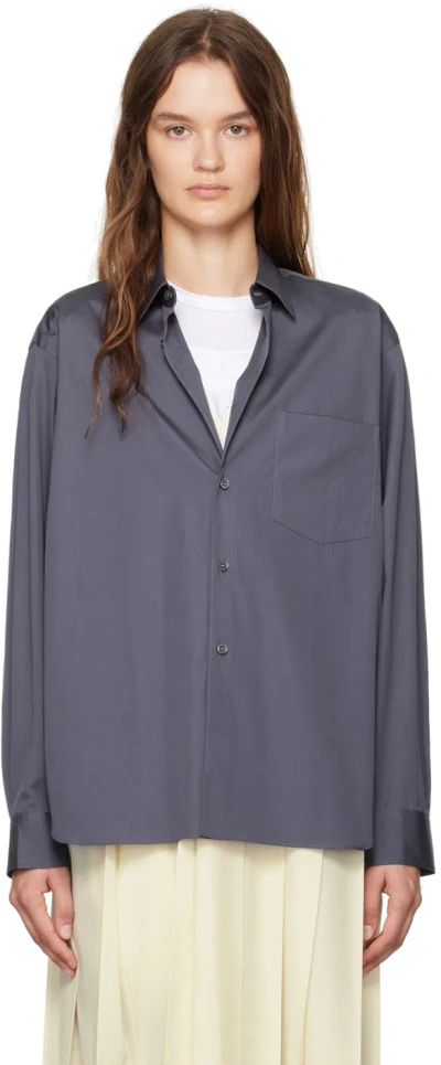 Comme Des Garçons Shirt Gray Patch Pocket Shirt In 4 Grey
