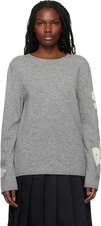 Comme Des Garçons Shirt Grey 'strong Will' Jumper In 3 Grey