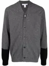 Comme Des Garçons Shirt Fine-knit Button-up Cardigan In Grey