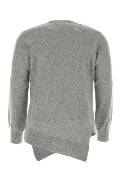 Comme Des Garçons Shirt Grey Wool Comme Des Garã§ons Play X Lacoste Cardigan