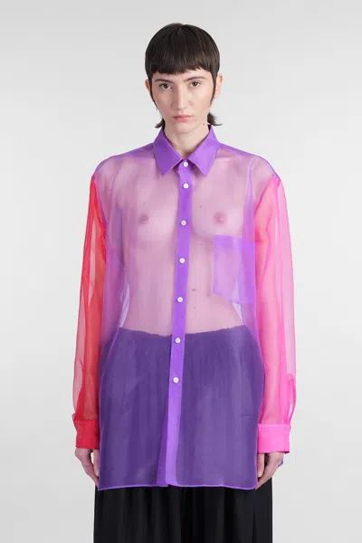 Comme Des Garçons Shirt In Viola Polyester