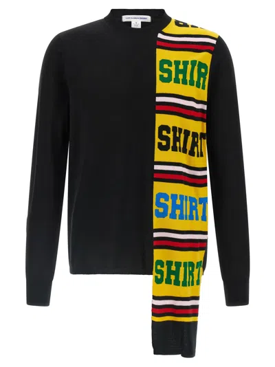 Comme Des Garçons Comme Des Garcons Shirt Intarsia Sweater In Black