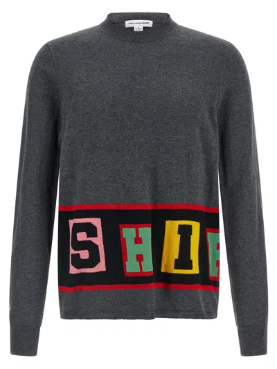 Comme Des Garçons Comme Des Garcons Shirt Intarsia Sweater In Gray