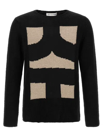 Comme Des Garçons Comme Des Garcons Shirt Intarsia Sweater In Black