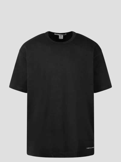 Comme Des Garçons Shirt Jersey Cotton Basic T-shirt In Black