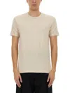 Comme Des Garçons Shirt Cotton Crew-neck T-shirt In Beige