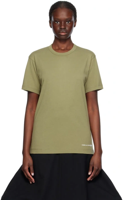 Comme Des Garçons Shirt Khaki Printed T-shirt In 3 Khaki