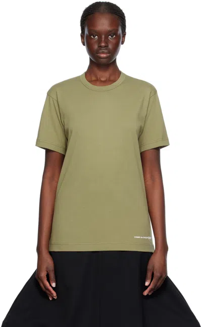 Comme Des Garçons Shirt Khaki Printed T-shirt In 3 Khaki