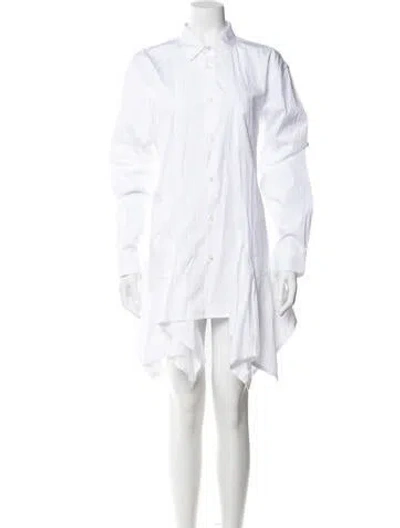 Pre-owned Comme Des Garçons Shirt Knee-length Dress In White